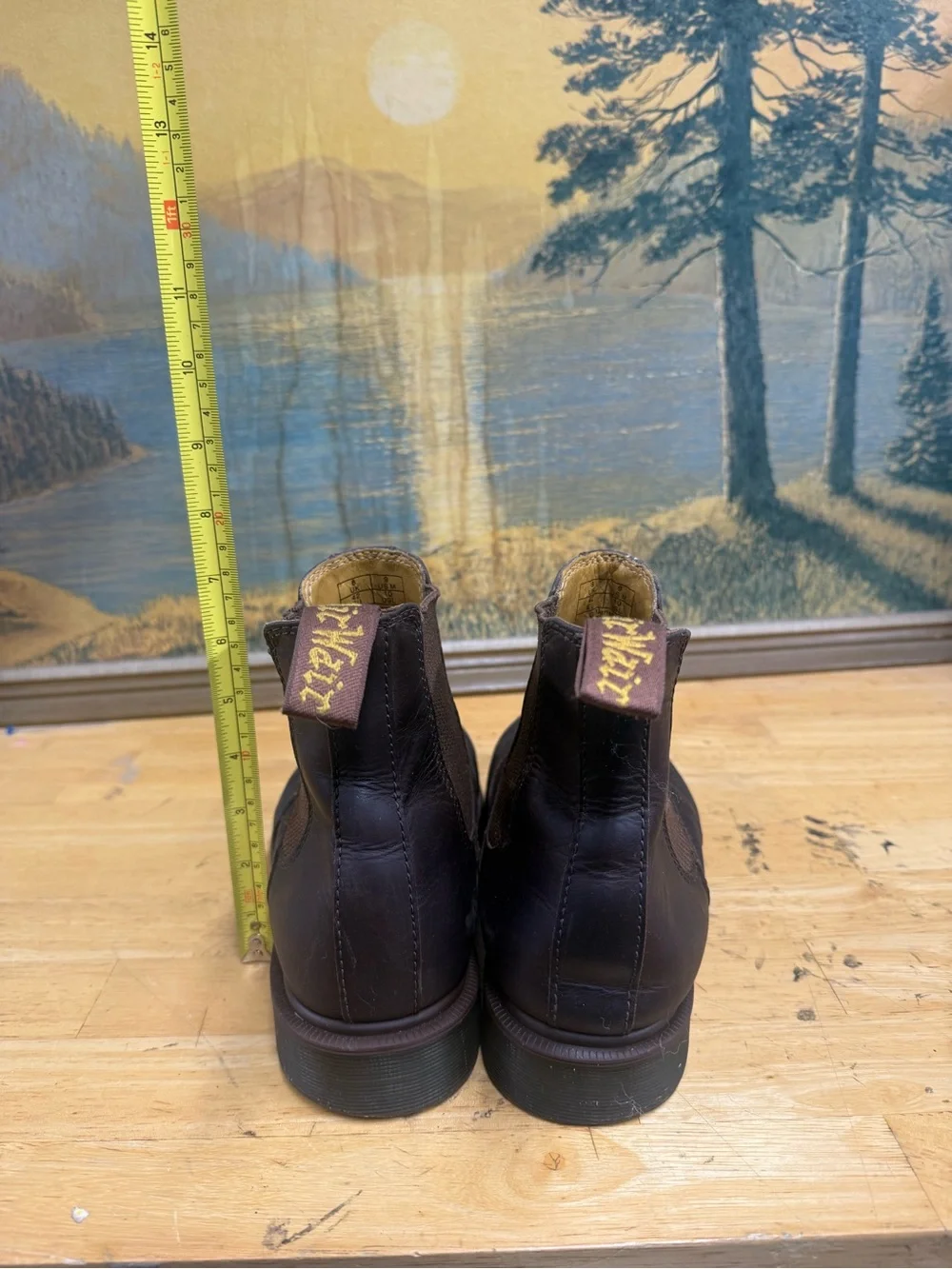 Dr Martens Air Ware Men's Brown Chelsea Work Boots - Classic Slip-On size 9M